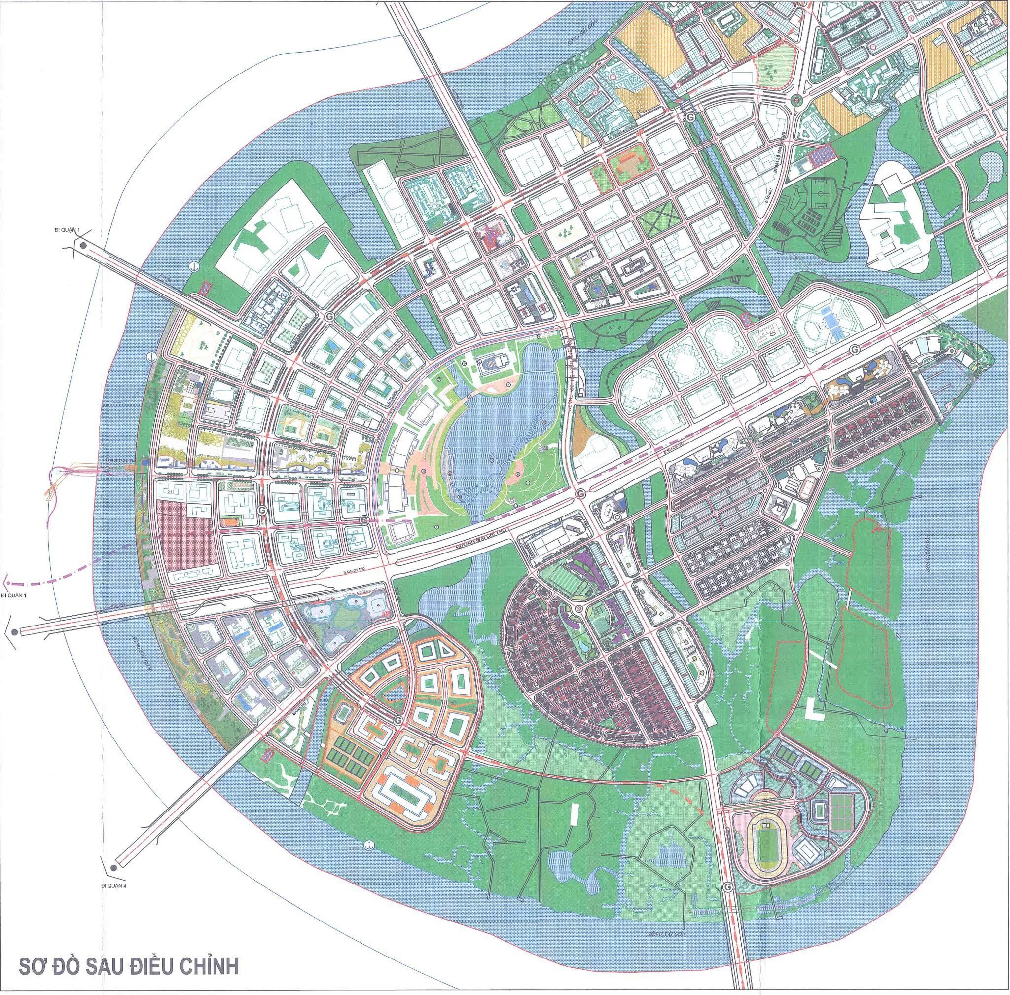Bản đồ quy hoạch Khu đô thị mới Thủ Thiêm 2026