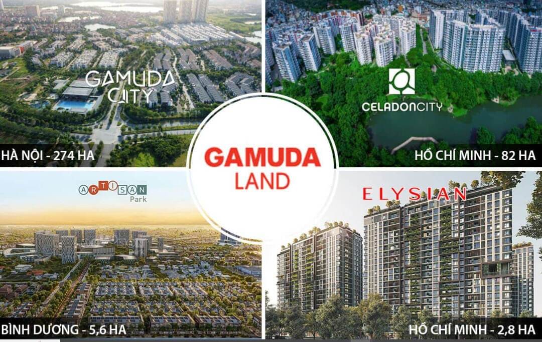 Bốn dự án tiêu biểu của Gamuda Land gồm Gamuda City, Celadon City, Artisan Park và Elysian
