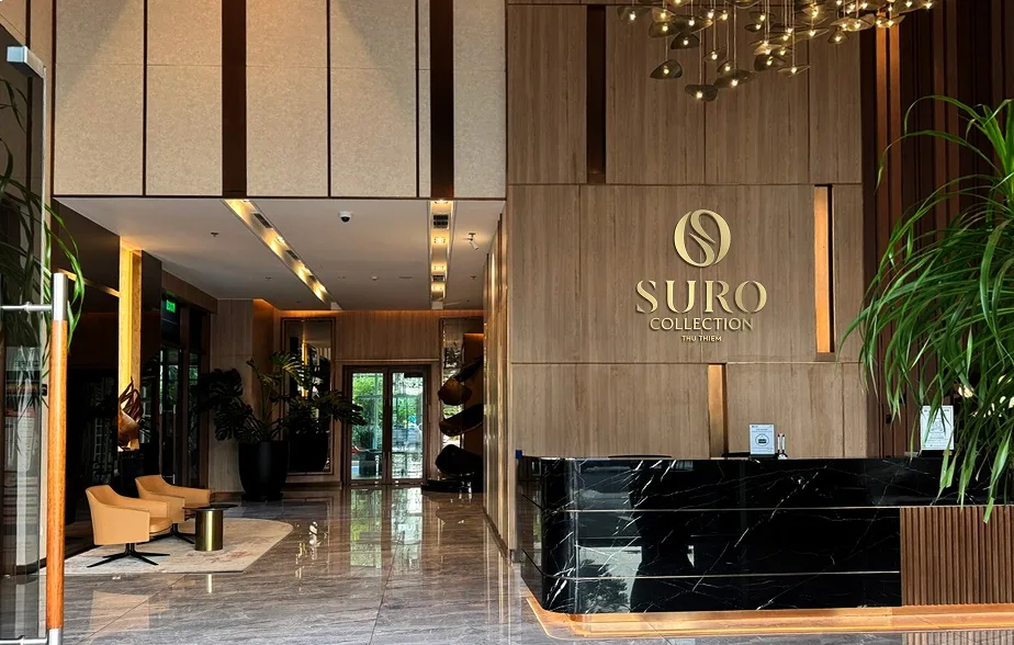 Sảnh đón khách khu căn hộ Suro Collection Thủ Thiêm